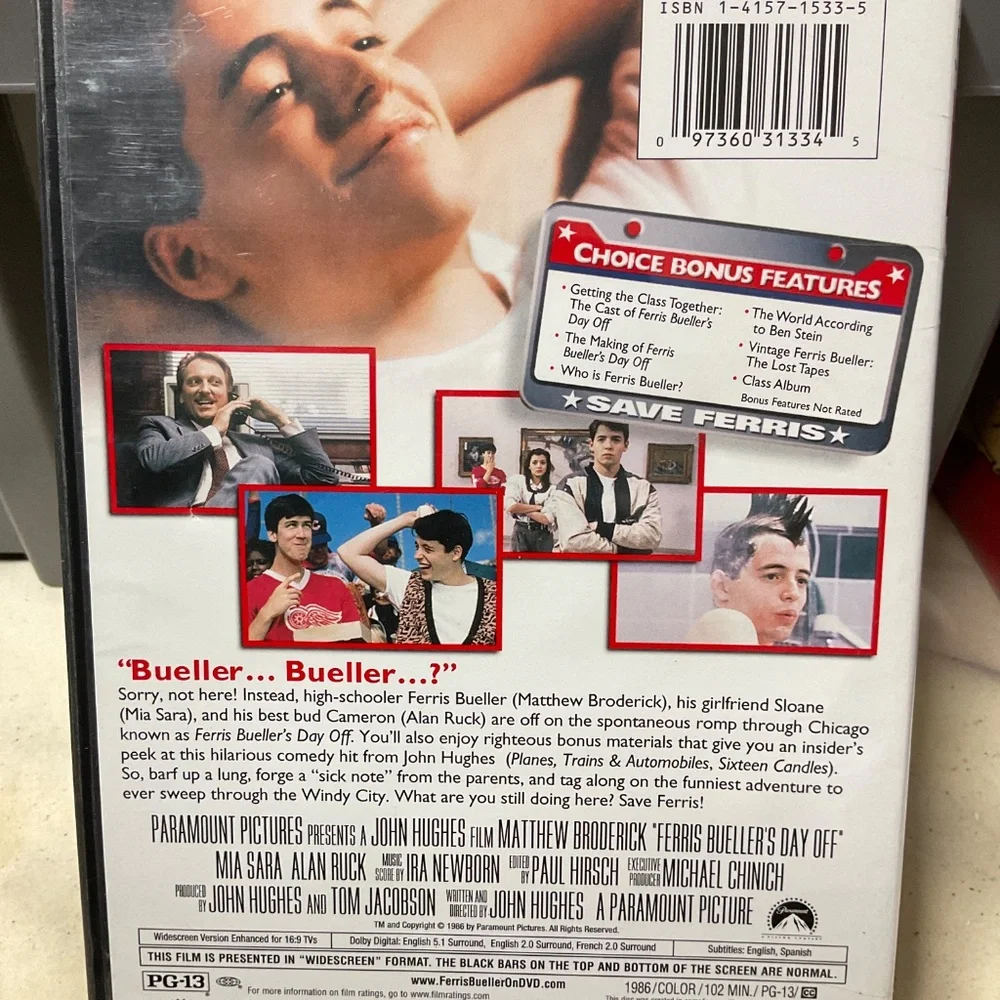 DVD - Ferris Bueller’s Day Off.   V158